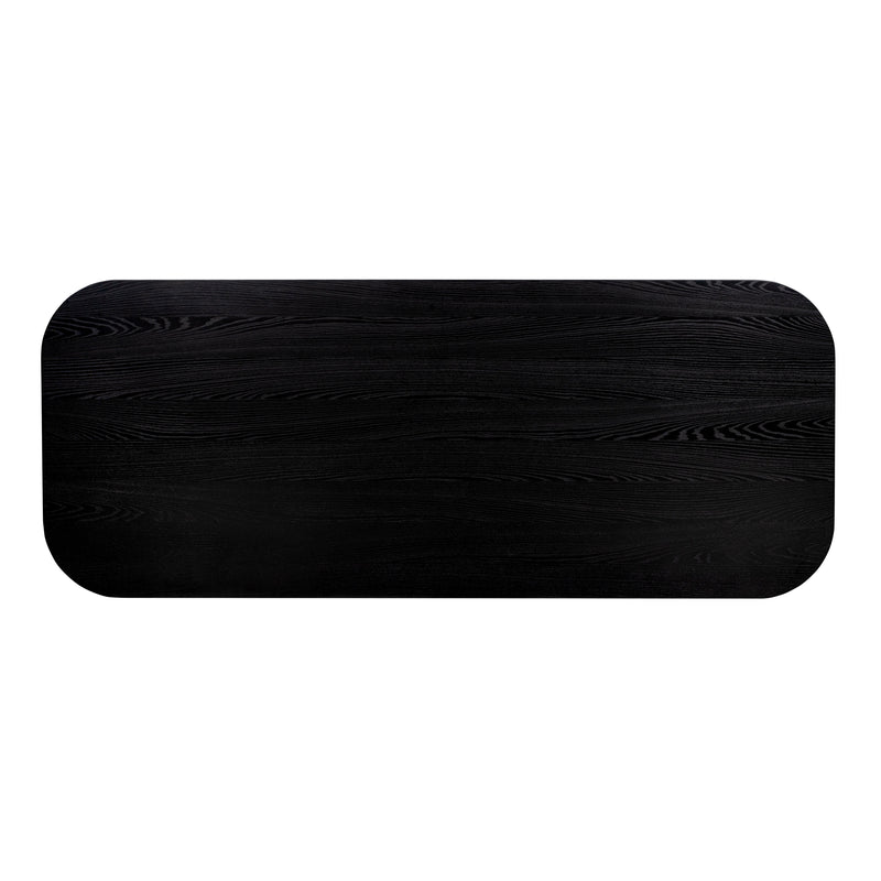 Brocha 106" Ash Wood Rectangular Dining Table - Black