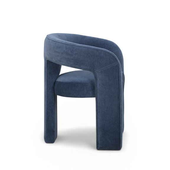 Malone Performance Chenille Dining Chair - Blue Denim