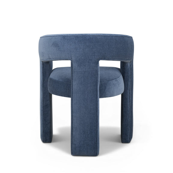 Malone Performance Chenille Dining Chair - Blue Denim