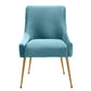 Beatrix Sea Blue Velvet Side Chair
