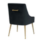 Beatrix Black Velvet Side Chair