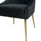 Beatrix Black Velvet Side Chair