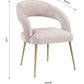 Rocco Blush Velvet Dining Chair
