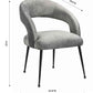 Rocco Slub Grey Dining Chair