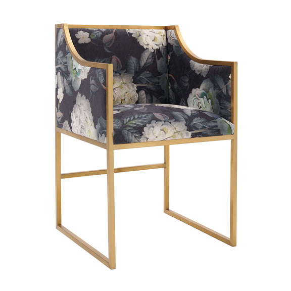 Atara Performance Velvet Dining Chair - Floral