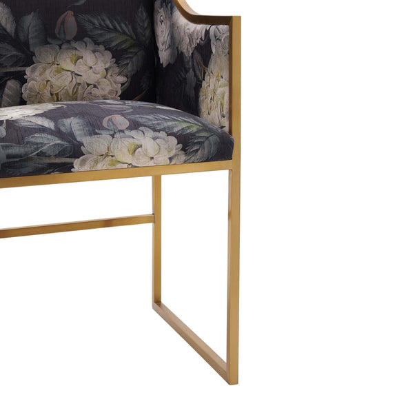 Atara Performance Velvet Dining Chair - Floral