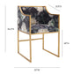 Atara Performance Velvet Dining Chair - Floral
