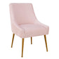 Beatrix Pleated Blush Velvet Side Chair