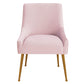Beatrix Pleated Blush Velvet Side Chair