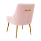 Beatrix Pleated Blush Velvet Side Chair