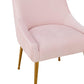 Beatrix Pleated Blush Velvet Side Chair