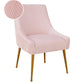 Beatrix Pleated Blush Velvet Side Chair