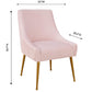 Beatrix Pleated Blush Velvet Side Chair