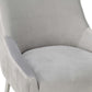 Beatrix Pleated Light Grey Velvet Counter Stool