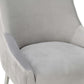 Beatrix Pleated Light Grey Velvet Bar Stool