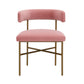 Kim Velvet Chair in Blush