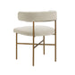Kim Velvet Chair in Cream