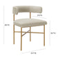 Kim Velvet Chair in Cream