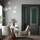 Beatrix Pleated Light Grey Velvet Side Chair