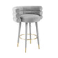 Betty Grey Velvet Barstool