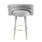 Betty Grey Velvet Barstool