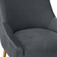 Beatrix Pleated Dark Grey Velvet Counter Stool