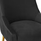 Beatrix Pleated Black Velvet Counter Stool