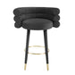 Betty Black Velvet Barstool
