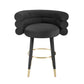 Betty Black Velvet Counter Stool