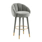 Myla Light Grey Swivel Bar Stool