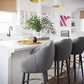Myla Light Grey Swivel Bar Stool