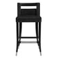 Hart Black Velvet Bar Stool