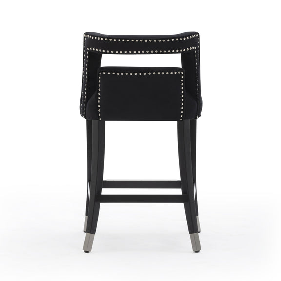 Hart Black Velvet Counter Stool