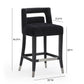 Hart Black Velvet Counter Stool