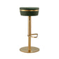 Astro Malachite Green Performance Vegan Leather and Gold  Adjustable Stool