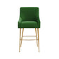 Beatrix Green Velvet Counter Stool - Gold Legs