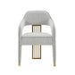 Corralis Speckled Grey Performance Boucle Dining Chair
