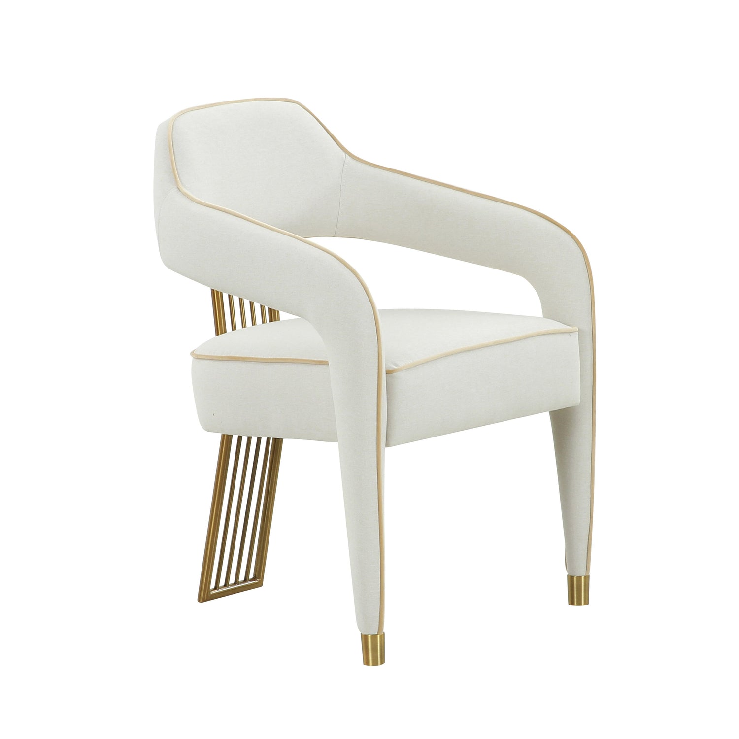 Corralis Cream Performance Linen Dining Chair
