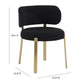 Margaret Black Performance Boucle Dining Chair