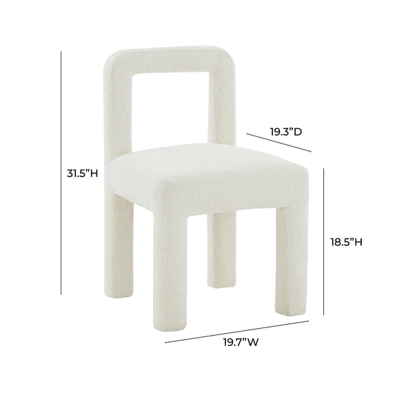 Hazel Cream Boucle Dining Chair