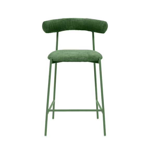 Liliana Forest Green Performance Velvet Counter Stool
