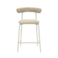 Liliana Taupe Performance Velvet Counter Stool