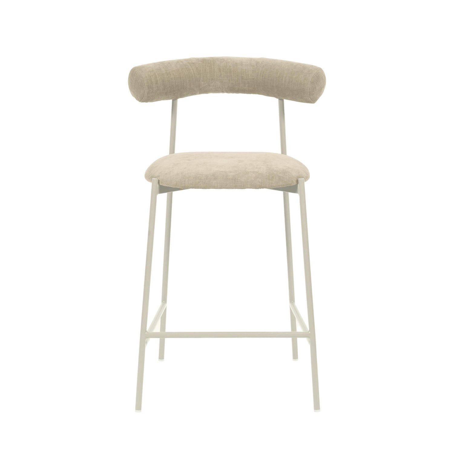 Liliana Taupe Performance Velvet Counter Stool