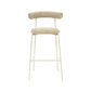 Liliana Taupe Performance Velvet Bar Stool