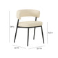 Maxine Cream Performance Vegan Leather Dining Chair