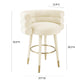 Betty Cream Velvet Counter Stool