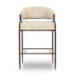 Tatum Taupe Textured Performance Boucle Counter Stool