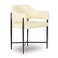 Sezanne Contract-Grade Vegan Leather Dining Chair - Cream