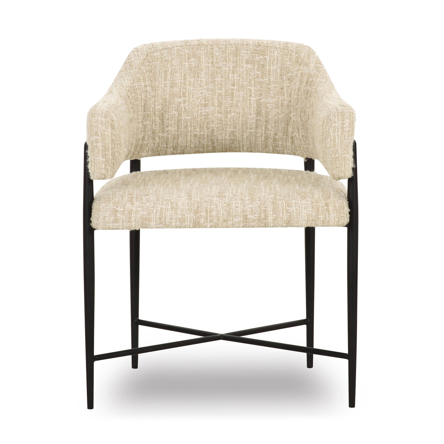Sezanne Taupe Textured Performance Boucle Dining Chair