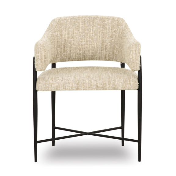 Sezanne Taupe Textured Performance Boucle Dining Chair